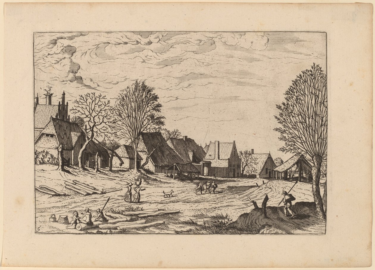 Calle del pueblo de Johannes van Doetechum, the Elder and Lucas