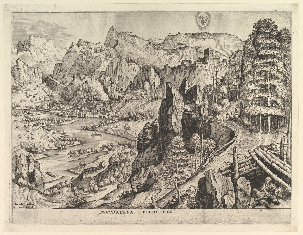 La Magdalena penitente, de Los Grandes Paisajes, ca. 1555-56 de Johannes van Doetecum I
