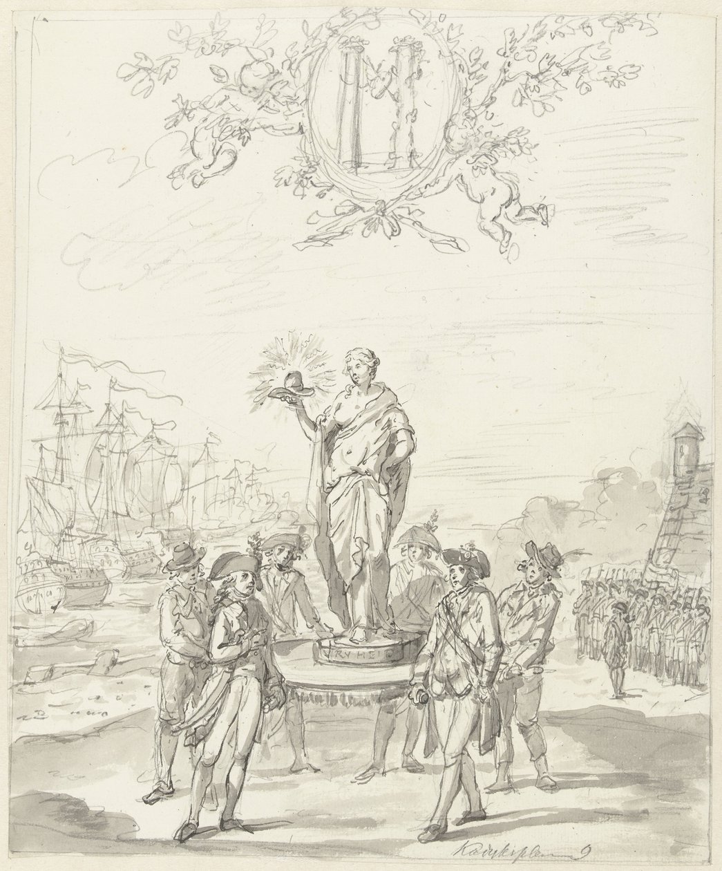 Armas generales, decoración en Kadijksplein, 1795 de Johannes van Dregt (rejected attribution)