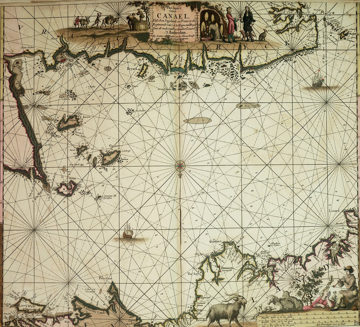Pas-caert del Canael, entre Englandt y Vranckryck, de Pleymuyen a los Sorlinges, así como de Portbimel a Heyssant. de Johannes van Keulen