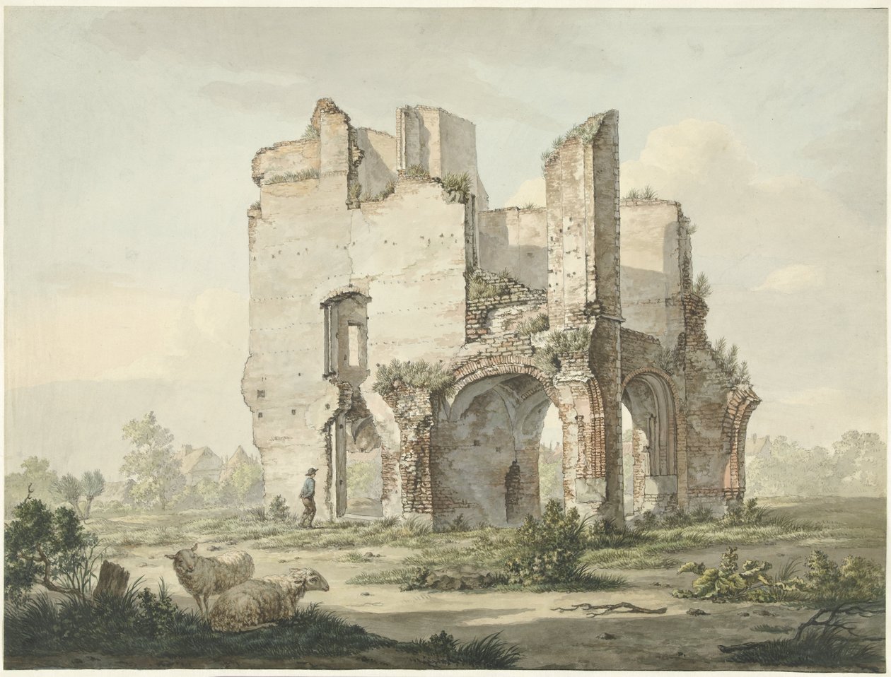Las ruinas de la Abadía de Rijnsburg de Johannes van Lexmond