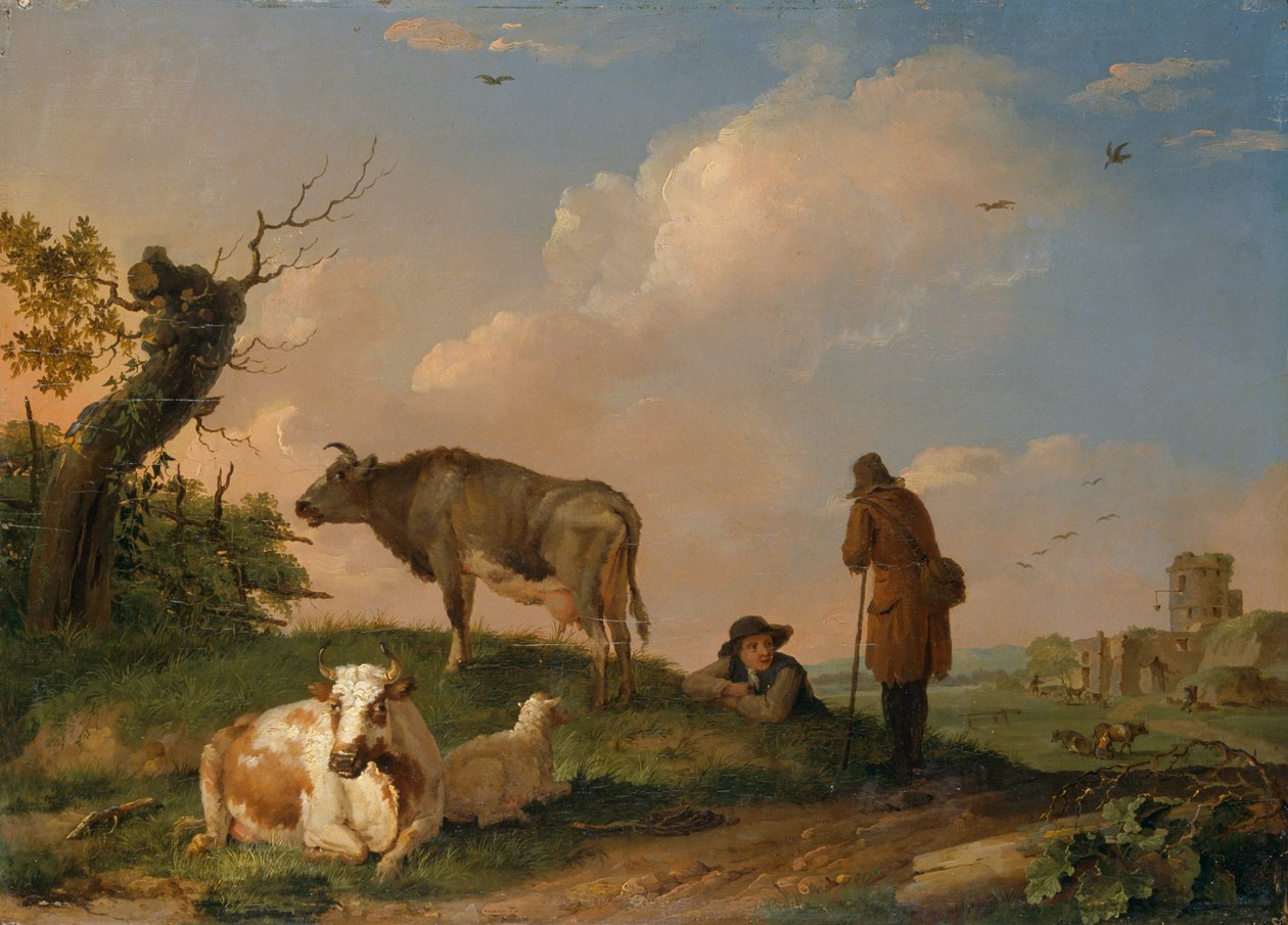 Paisaje con Ganado, 1670-1690 de Johannes van der Bent