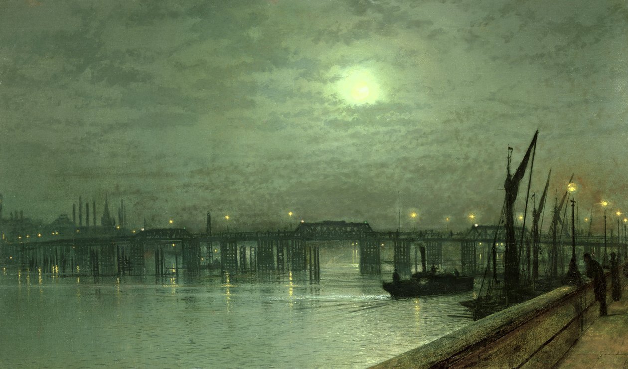 Puente de Battersea a la luz de la luna de John Atkinson Grimshaw