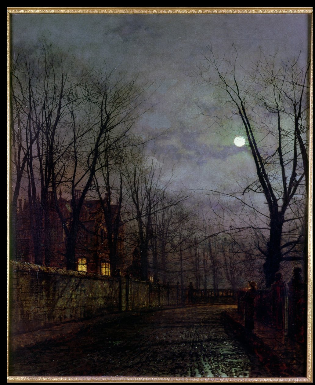 Escena callejera a la luz de la luna, 1882 de John Atkinson Grimshaw