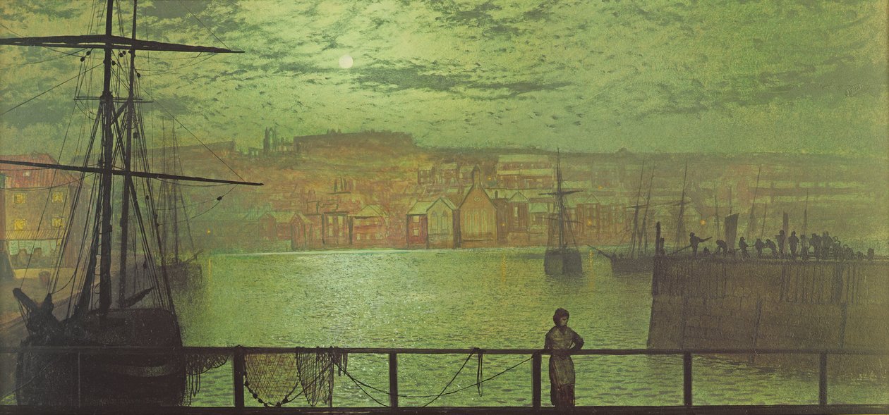 Whitby desde Station Quay, 1878 de John Atkinson Grimshaw