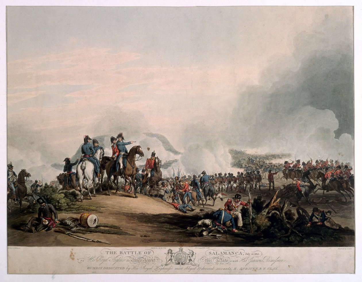 Batalla de Salamanca, 22 de julio de 1812, grabado por G. Lewis, publicado en Londres, 1813 de John Augustus Atkinson