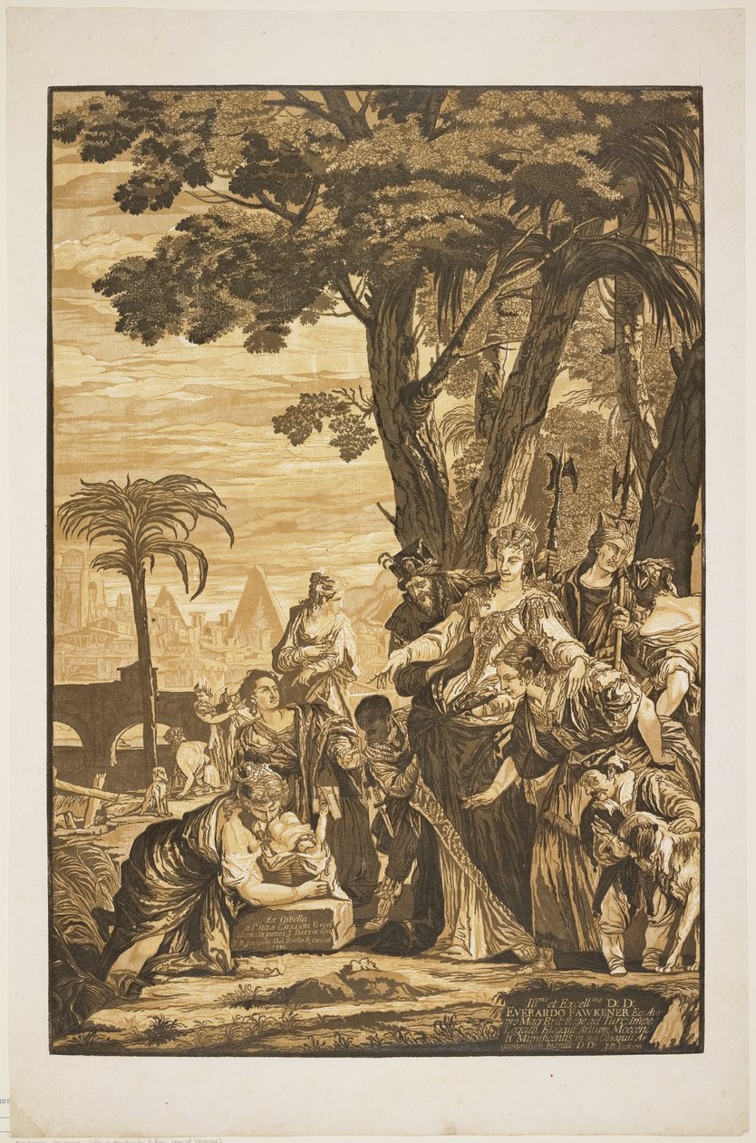 El hallazgo de Moisés, 1741 de John Baptist Jackson