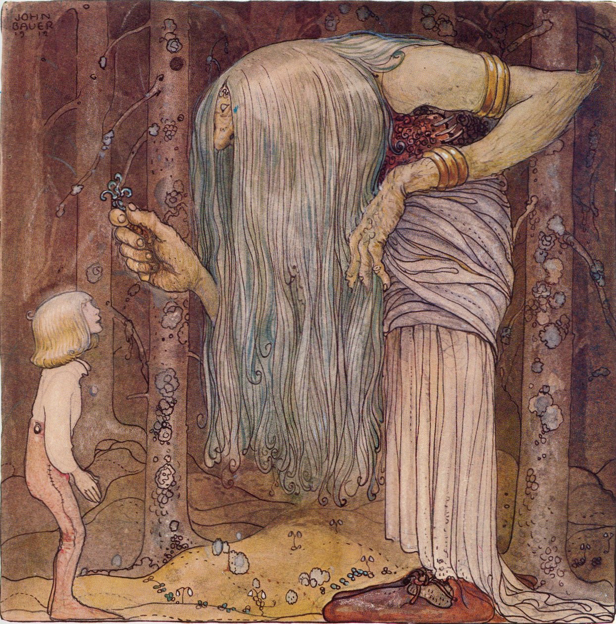 Aquí hay un trozo de hierba de troll que nadie más que yo puede encontrar de John Bauer