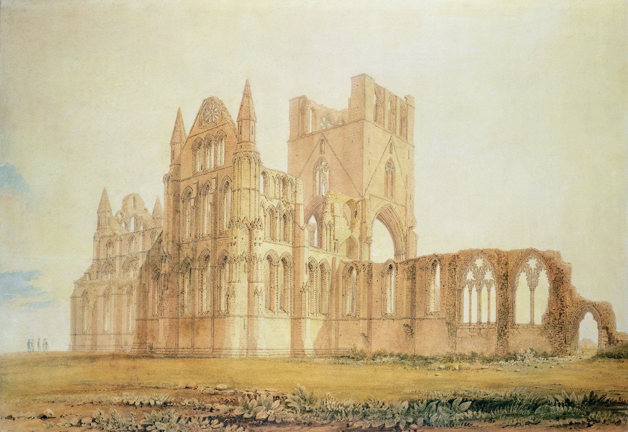 Vista de la Abadía de Whitby, c.1820 de John Chessell Buckler
