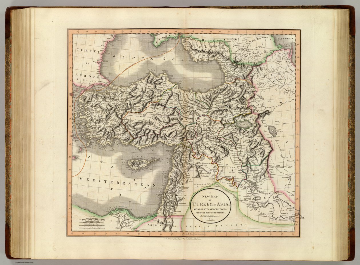 Un nuevo mapa de Turquía en Asia de John Cary