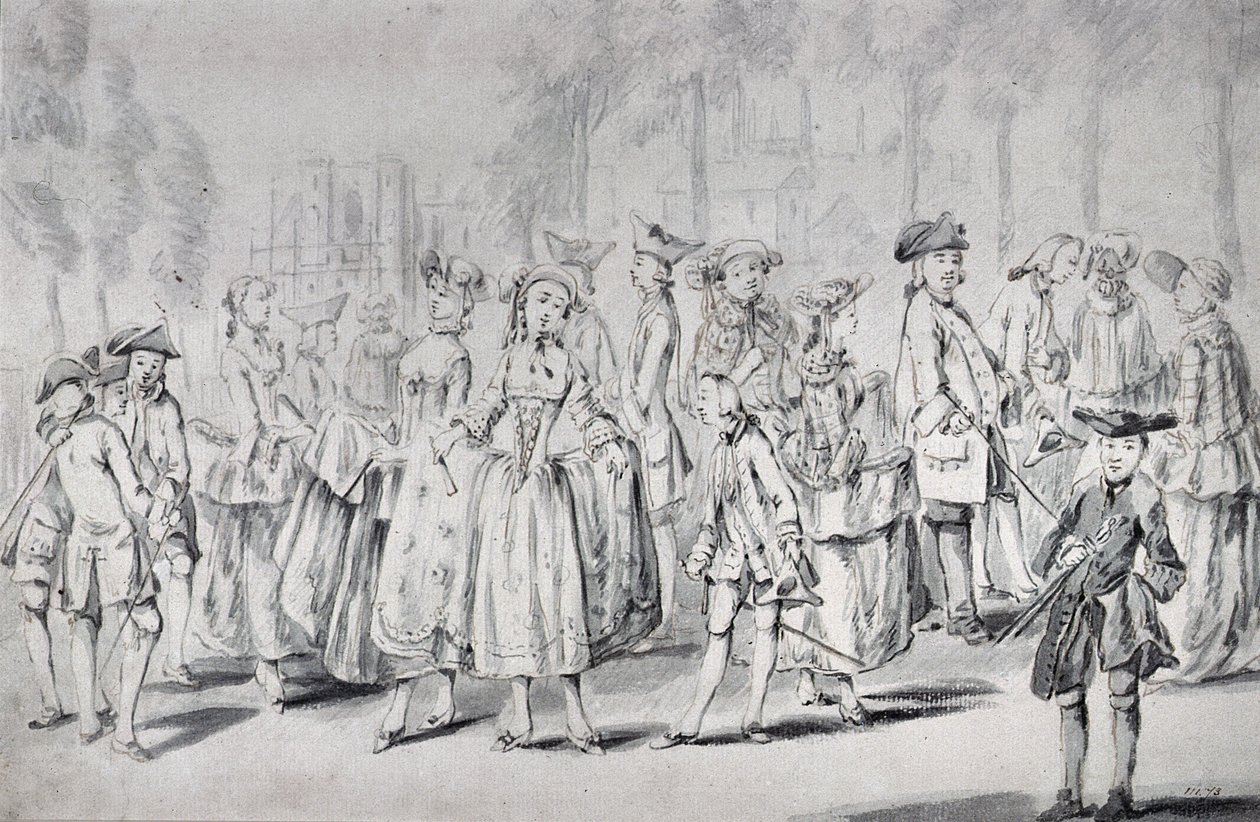 Paseantes en el parque St. James de John Collet