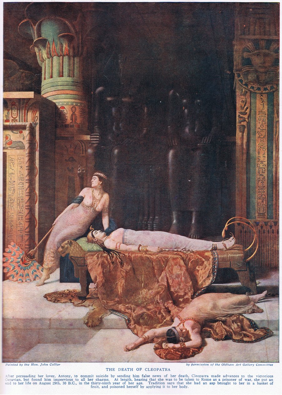 La muerte de Cleopatra de John Collier