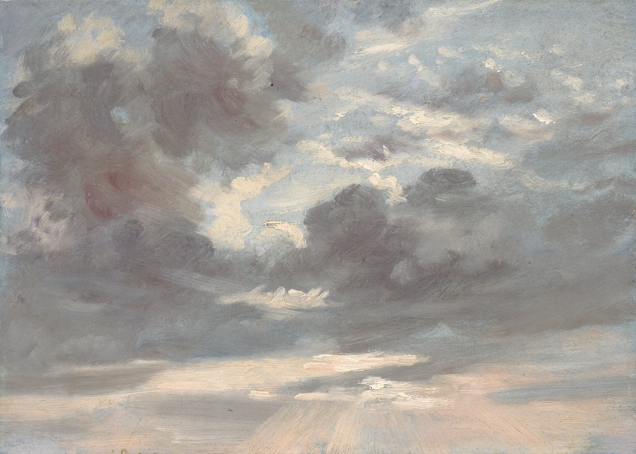Estudio de nubes: Atardecer tormentoso, 1821-2 de John Constable