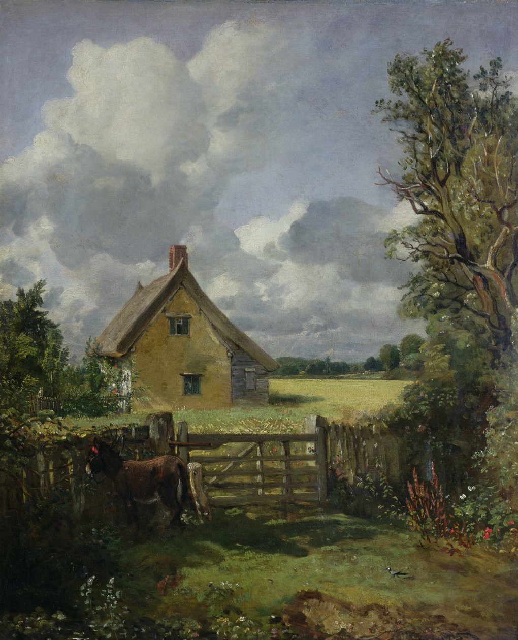 Cabaña en un campo de maíz, 1833 de John Constable