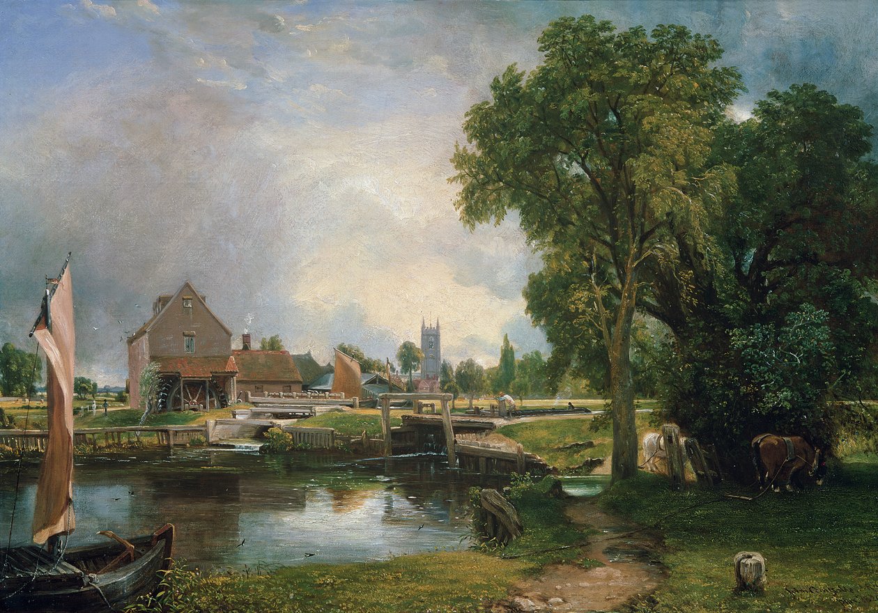 Dedham Lock y Molino, 1820 de John Constable