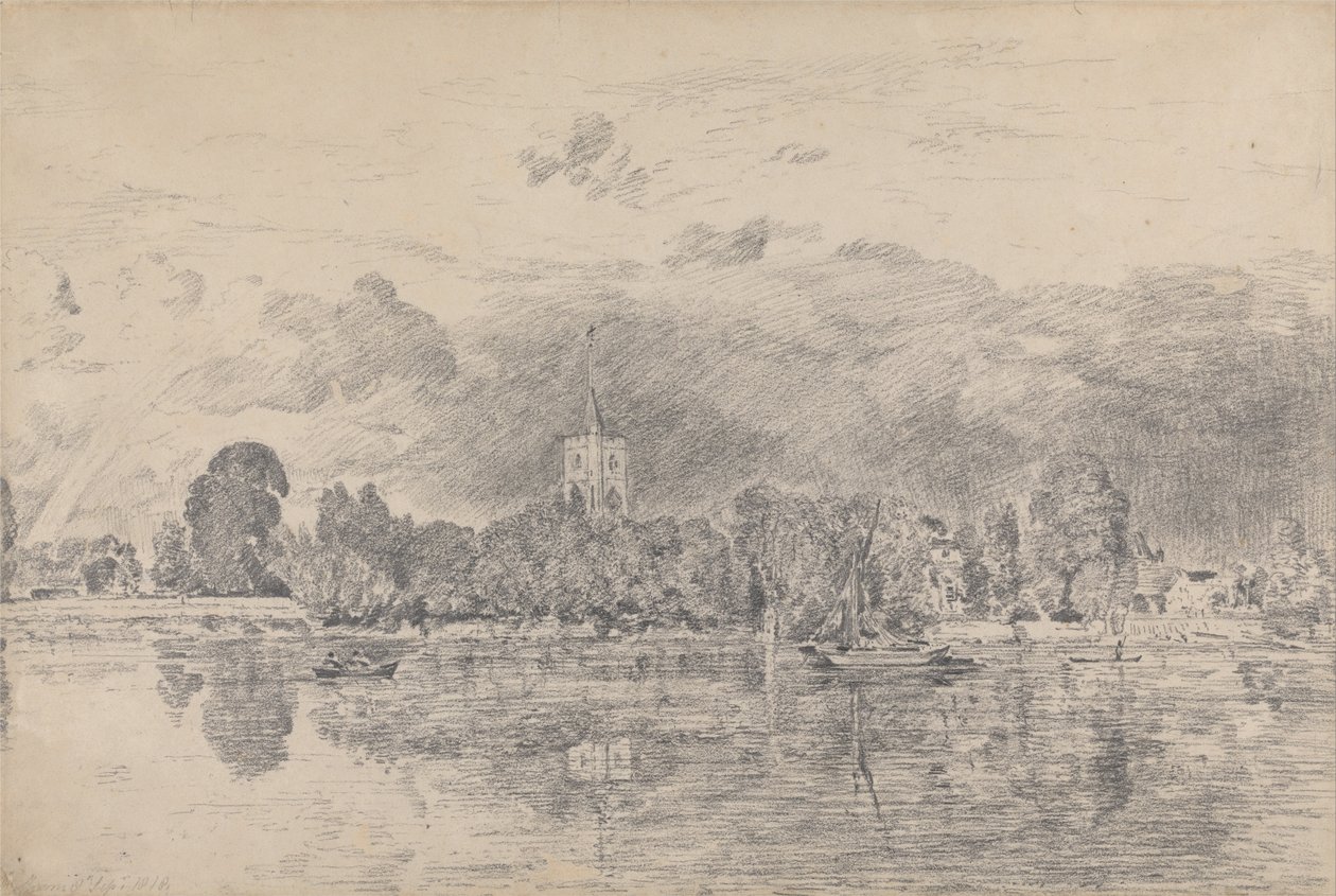 Iglesia de Fulham desde el otro lado del río de John Constable