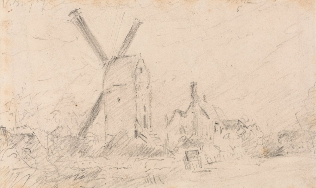 Paisaje con Molino de Viento de John Constable