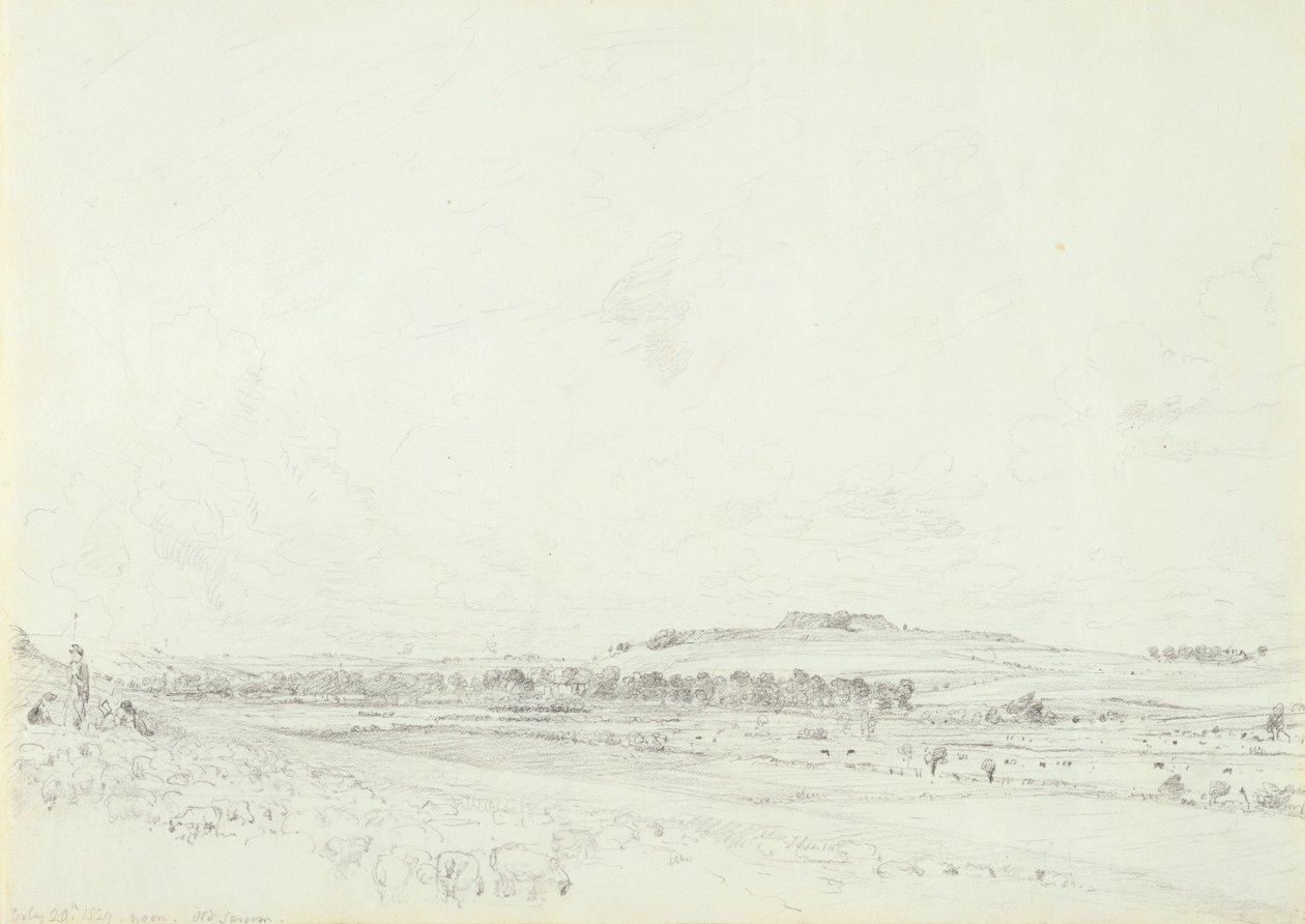 Old Sarum al Mediodía, 1829 de John Constable