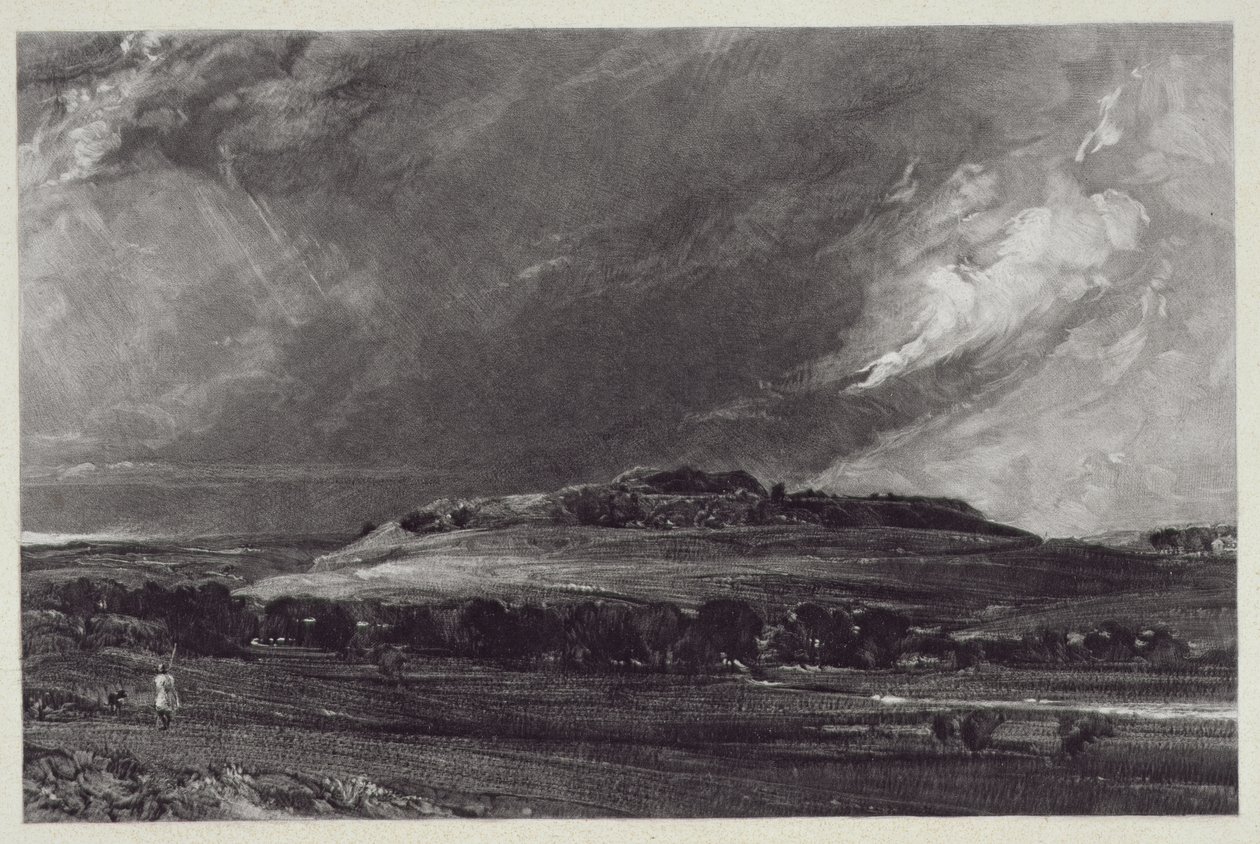 Old Sarum, grabado por David Lucas (1802-81), 1833 de John Constable