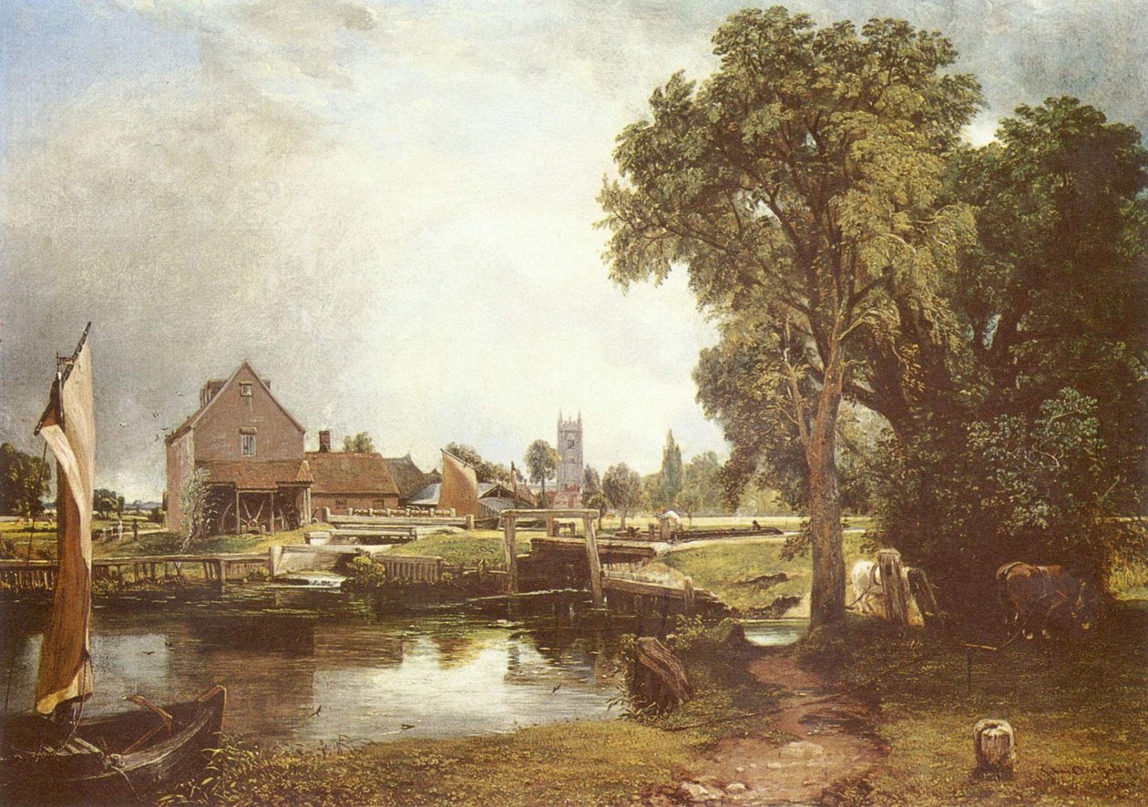 Esclusa y molino en Dedham de John Constable