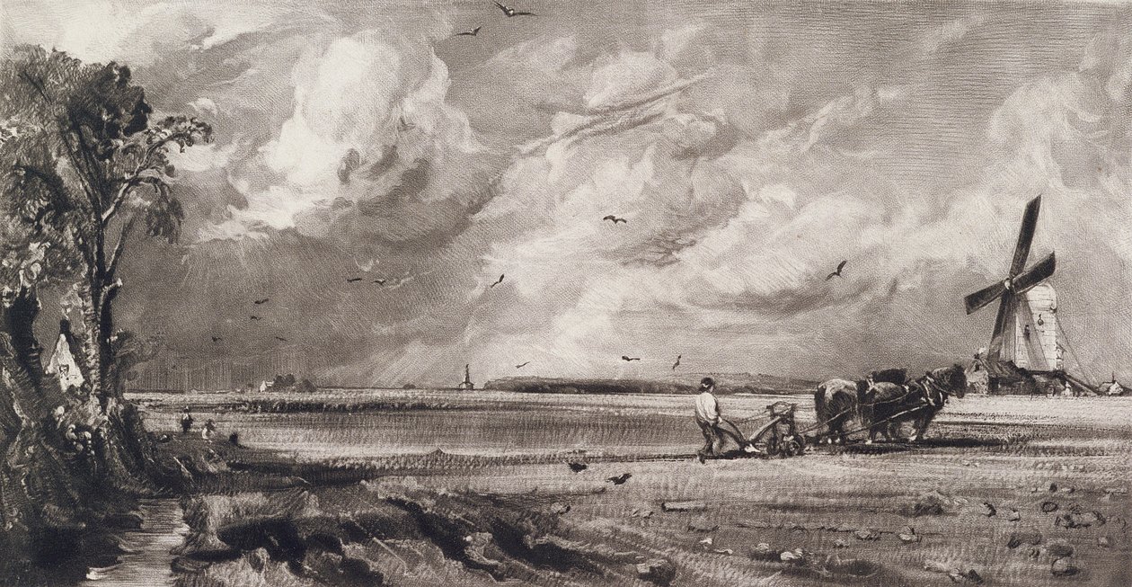 Primavera, grabado por David Lucas de John Constable