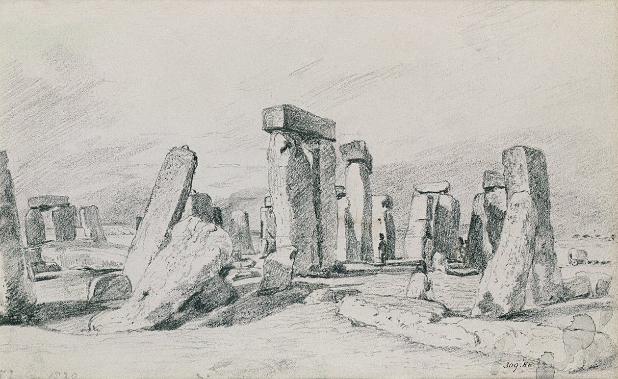 Stonehenge, Wiltshire, 1820 (dibujo) de John Constable