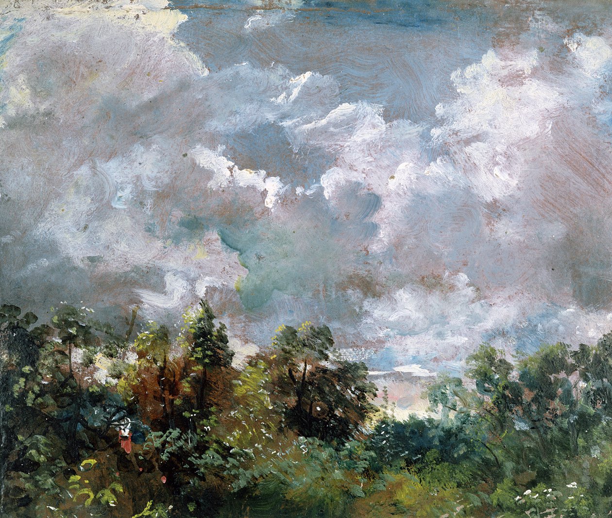Estudio de cielo y árboles de John Constable