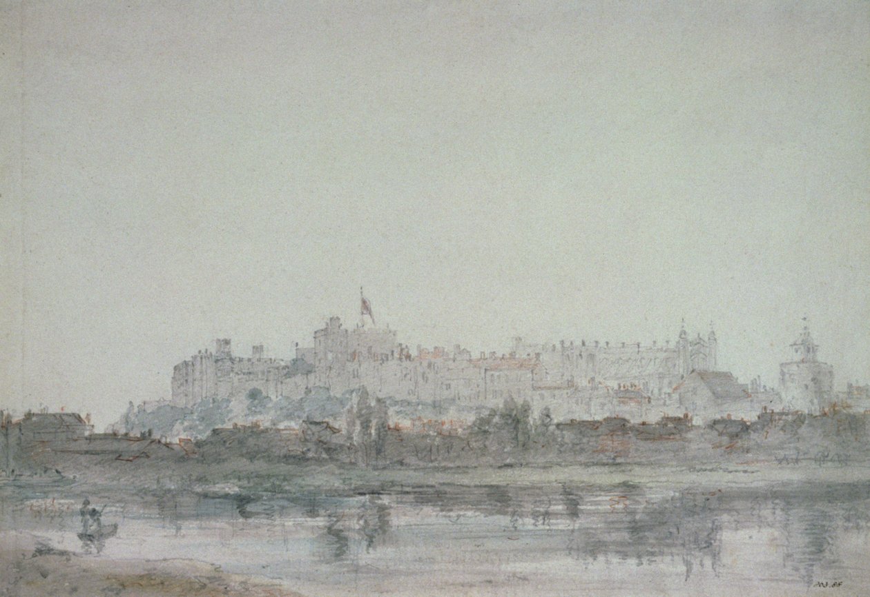 Castillo de Windsor desde el río, siglo XIX de John Constable