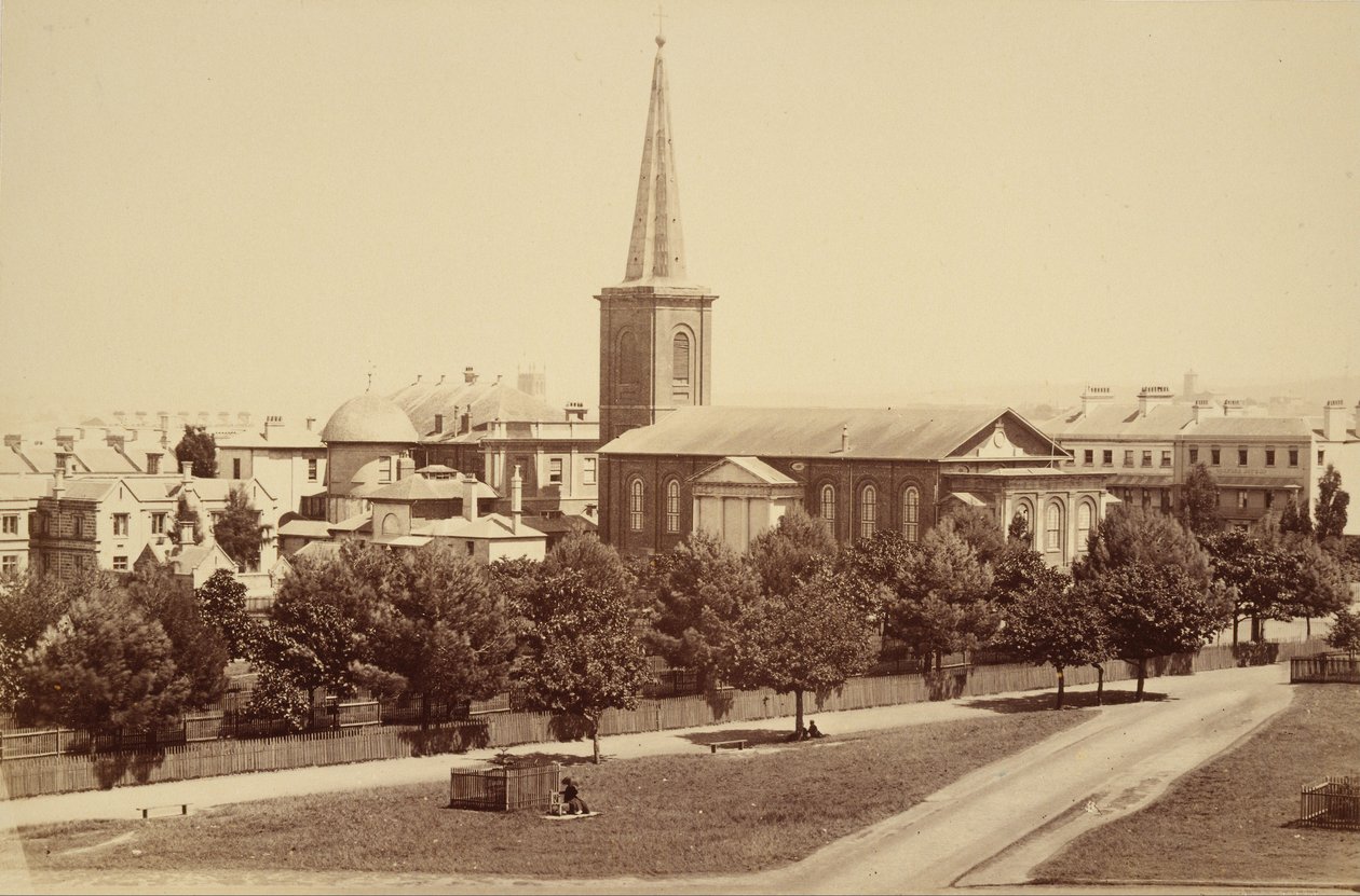 Iglesia de St James, desde Hyde Park, Sídney de John Degotardi