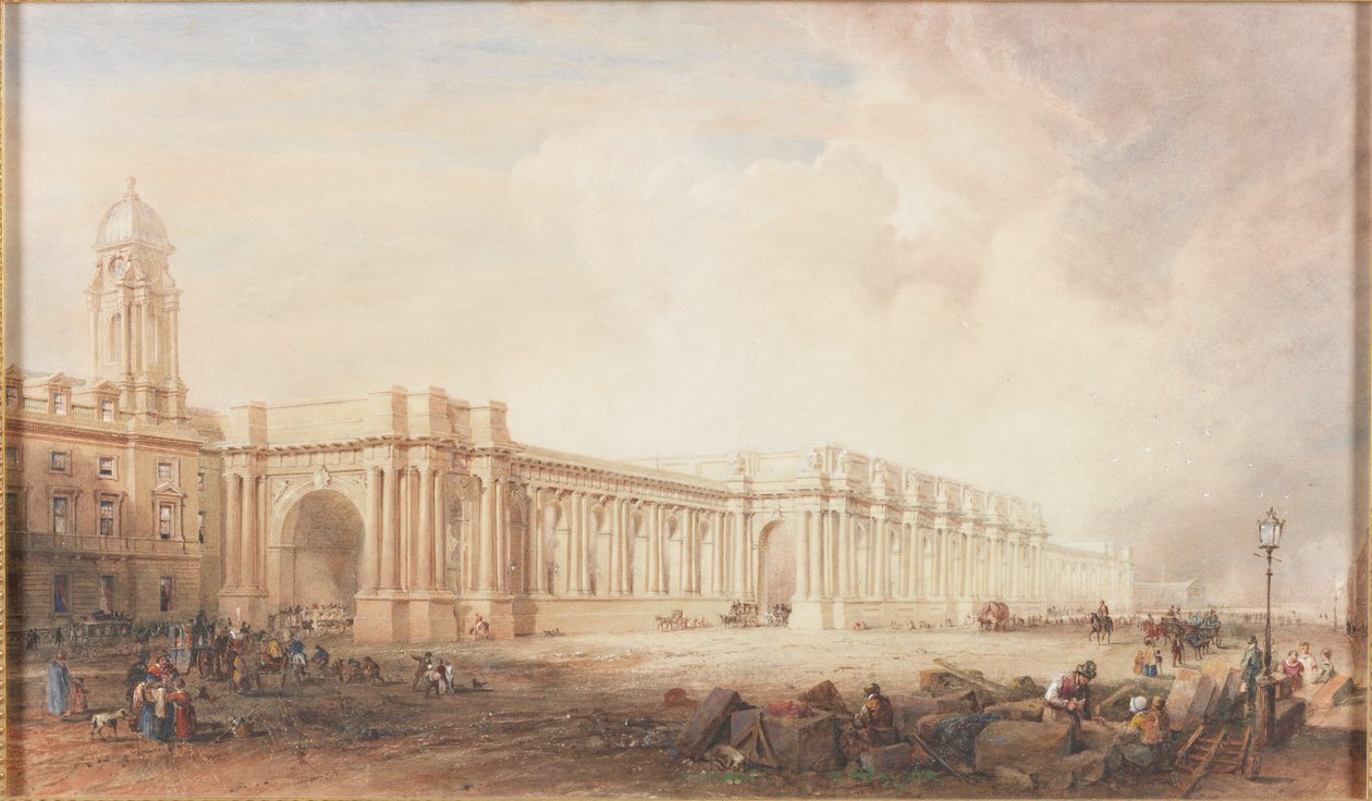 Diseño Original para la Estación Central, Newcastle upon Tyne de John Dobson