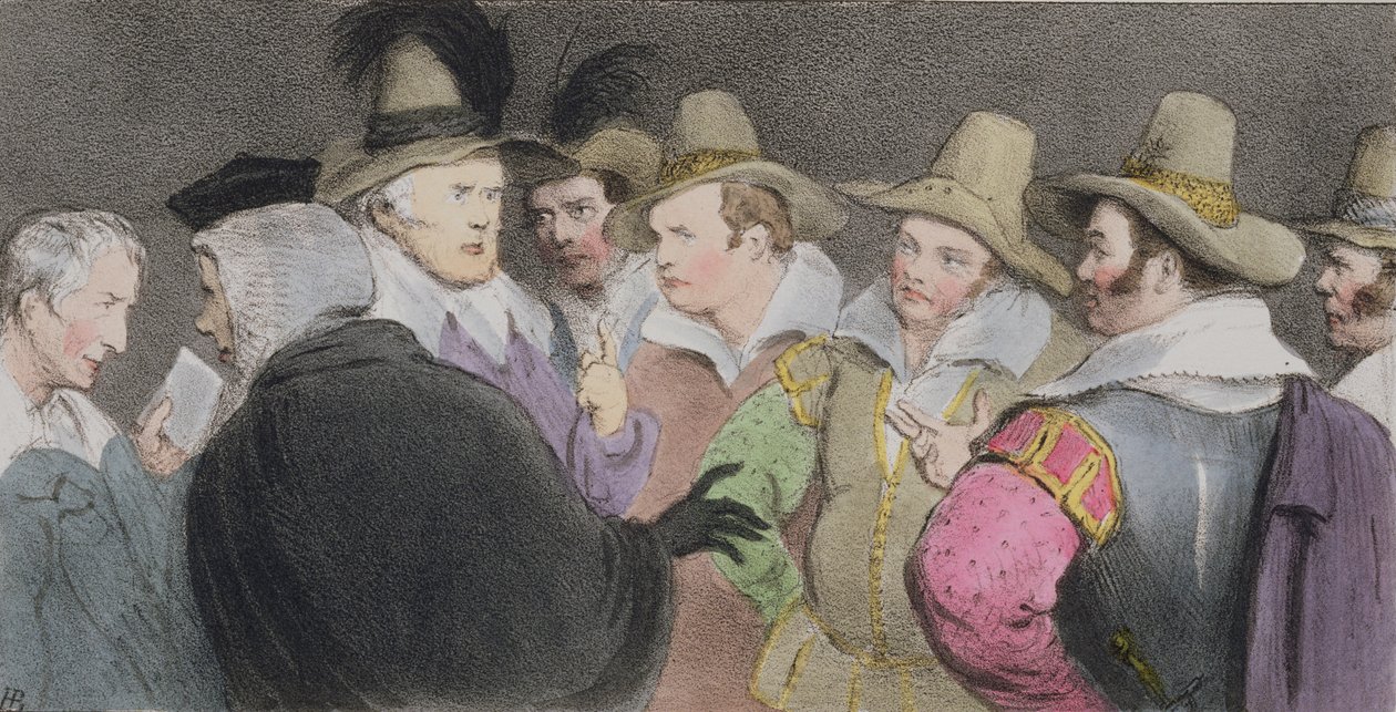 Conspiración para volar el Parlamento, (HB Sketches No. 189), publicado en 1832 de John Doyle