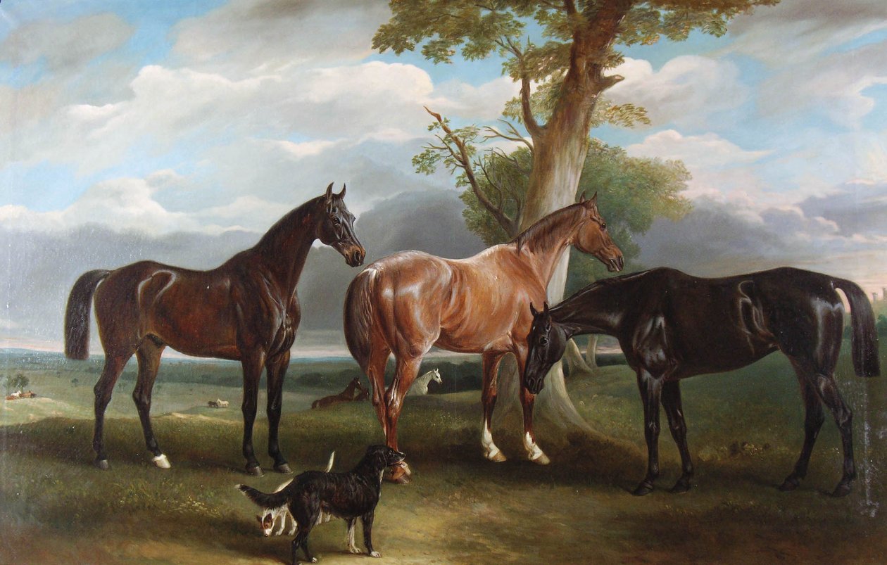 Los cazadores y perros favoritos del 6º Duque, 1857 de John E. Ferneley