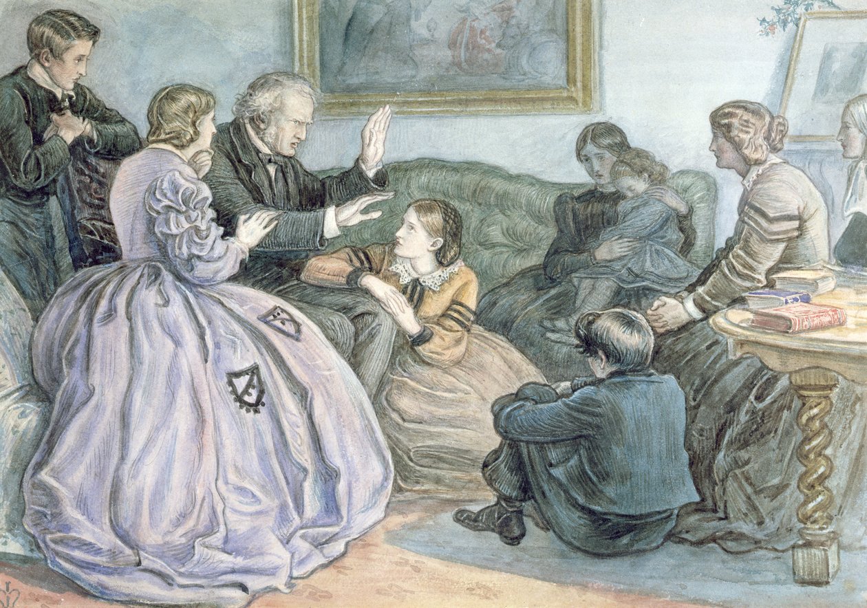 Narración de Cuentos de Navidad, Un Cuento de Invierno, 1862 de John Everett Millais