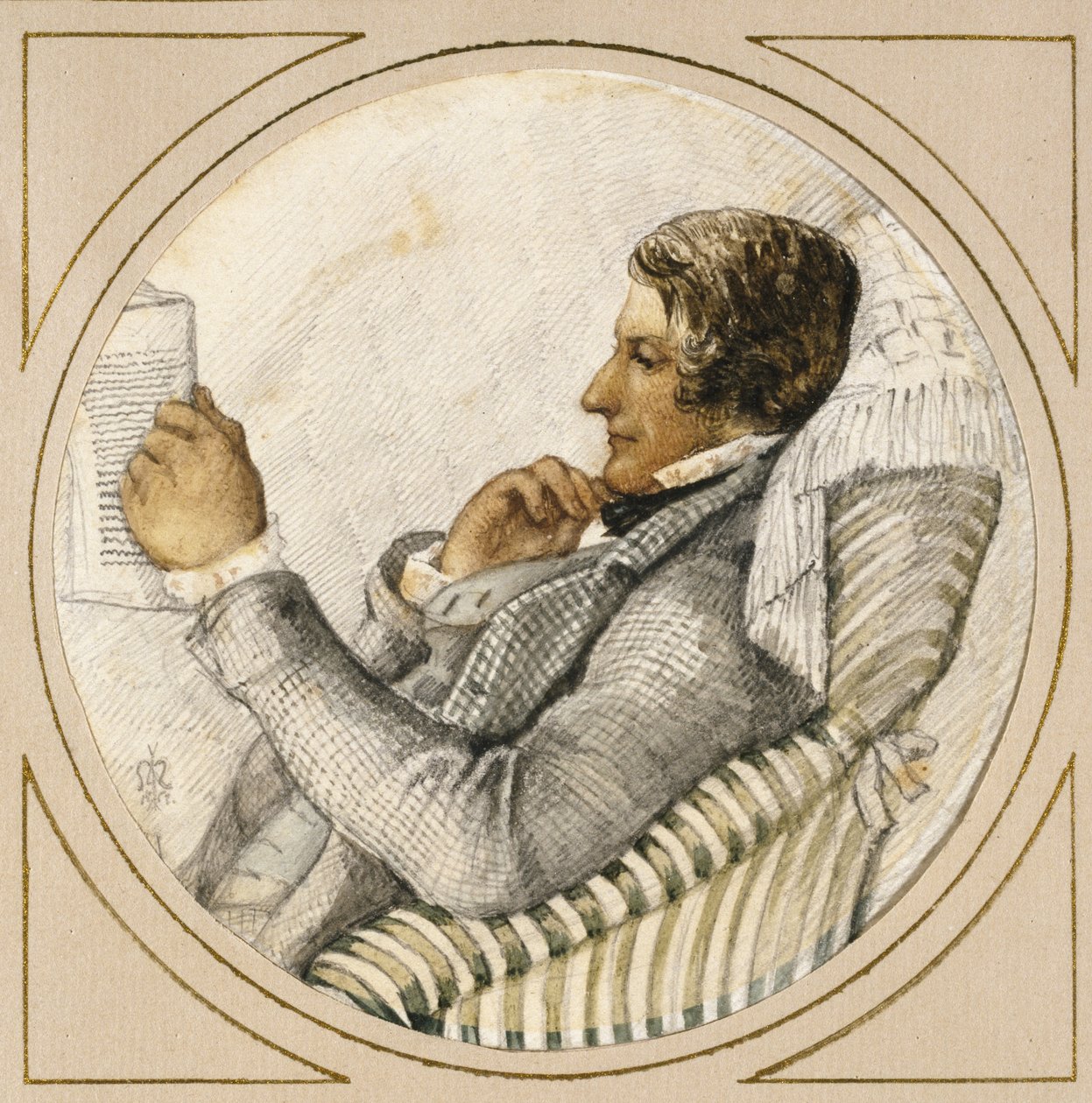 Retrato de Ford Madox Brown de John Everett Millais