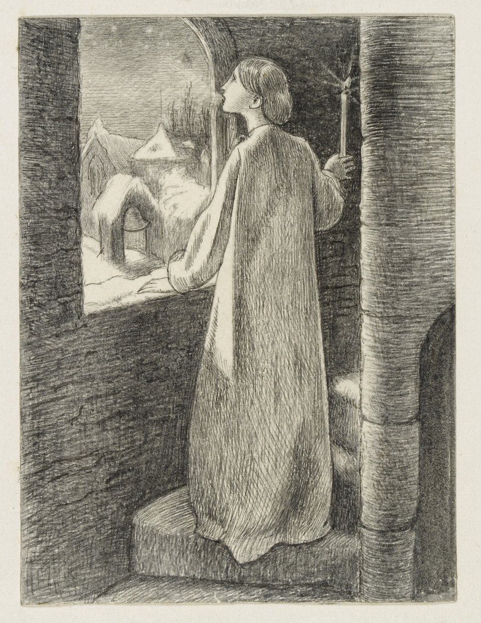 La víspera de Santa Inés de John Everett Millais