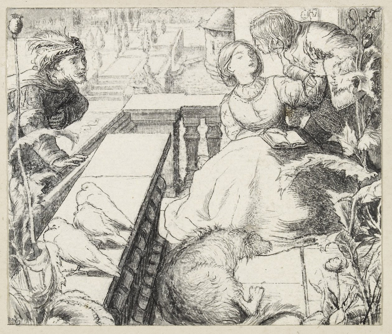 El palacio durmiente de John Everett Millais