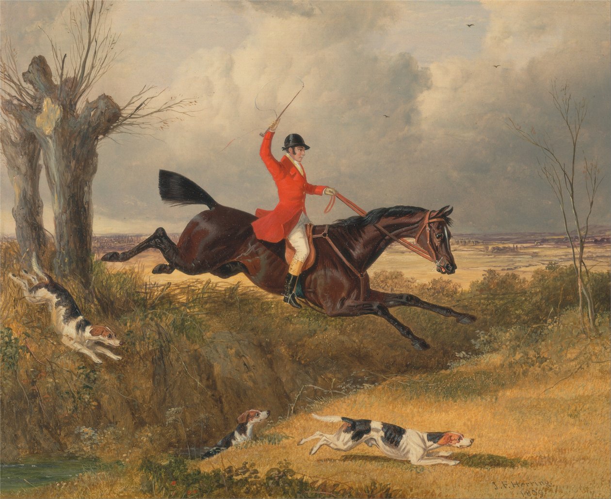 Caza de Zorros - Saltando una Zanja de John F. Herring
