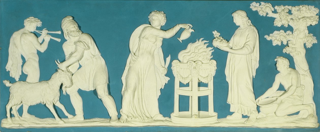 Escena bacanal, placa de Wedgwood de John Flaxman