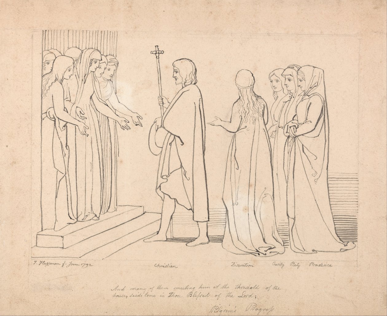 Ilustración a El Progreso del Peregrino de John Flaxman