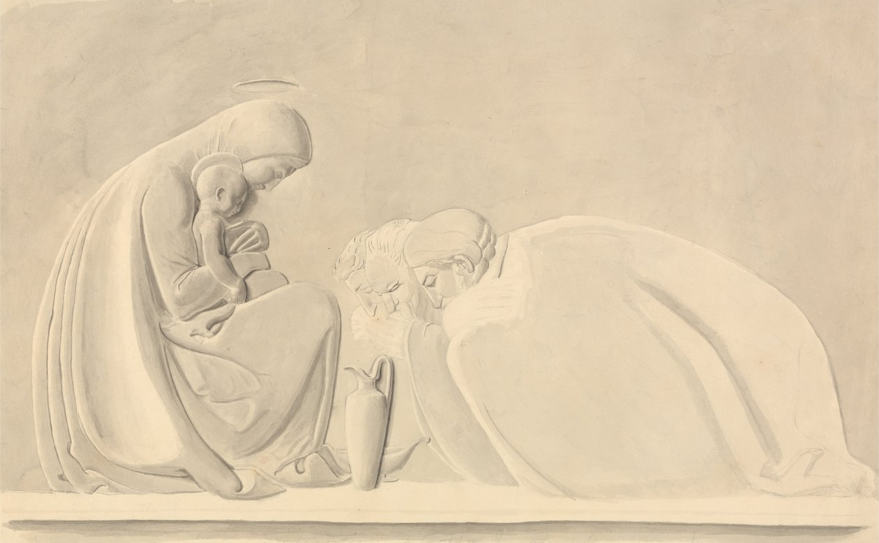 La Adoración de los Magos, un Diseño para Bajo Relieve de John Flaxman