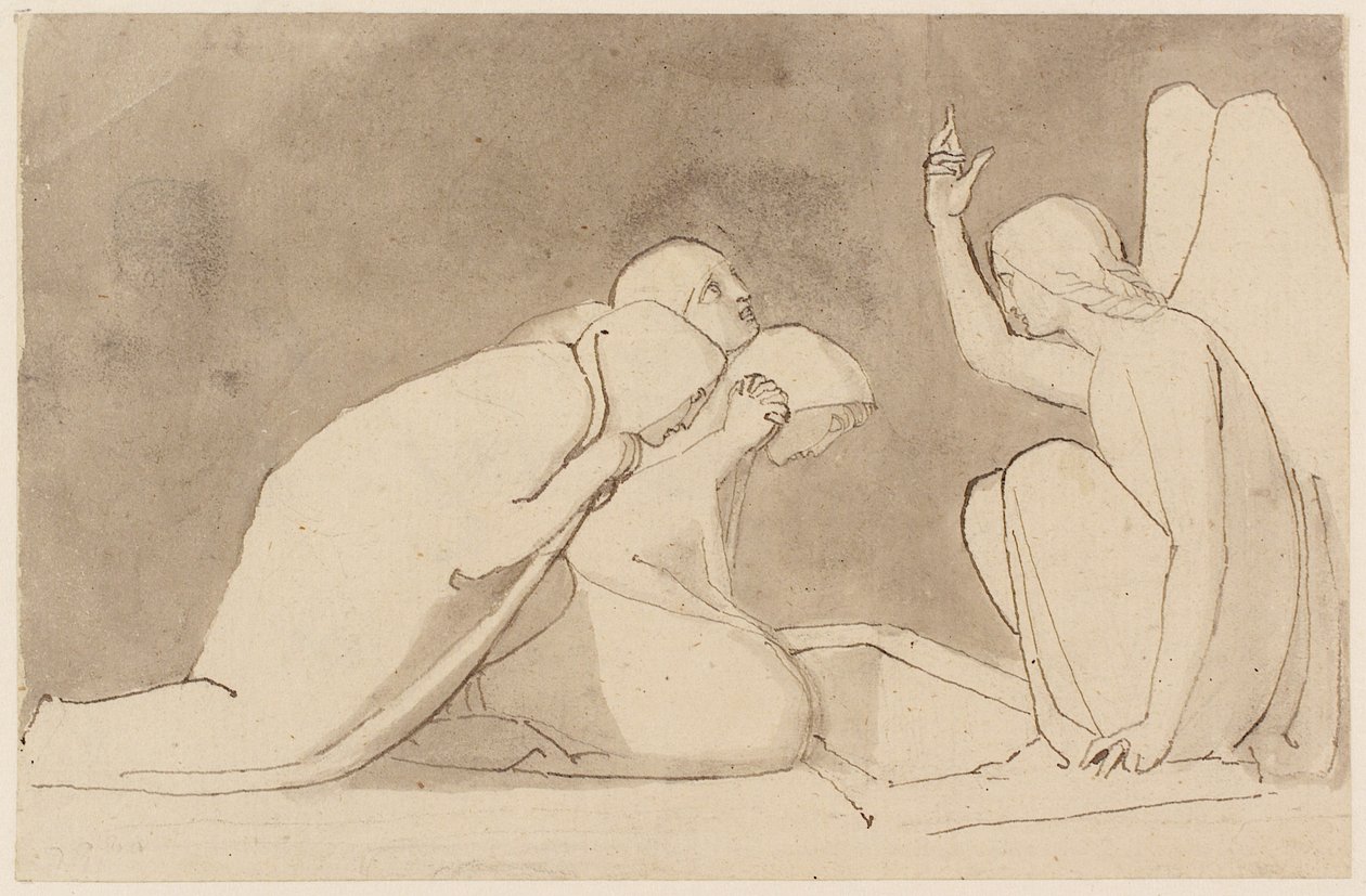 Las tres Marías en el sepulcro de John Flaxman