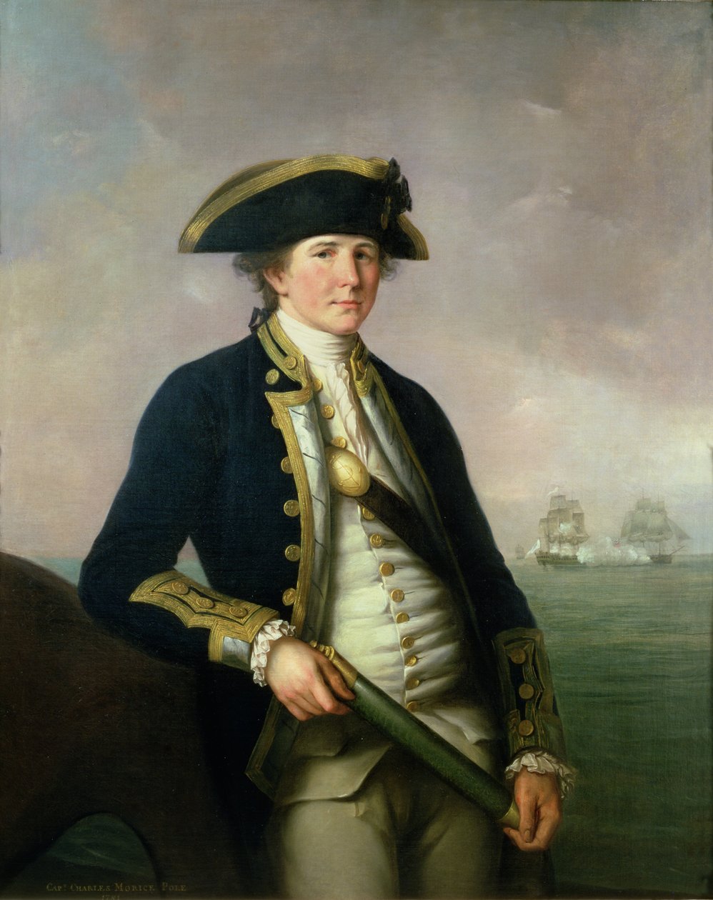Capitán Charles Morice Pole, 1781 de John Francis Rigaud
