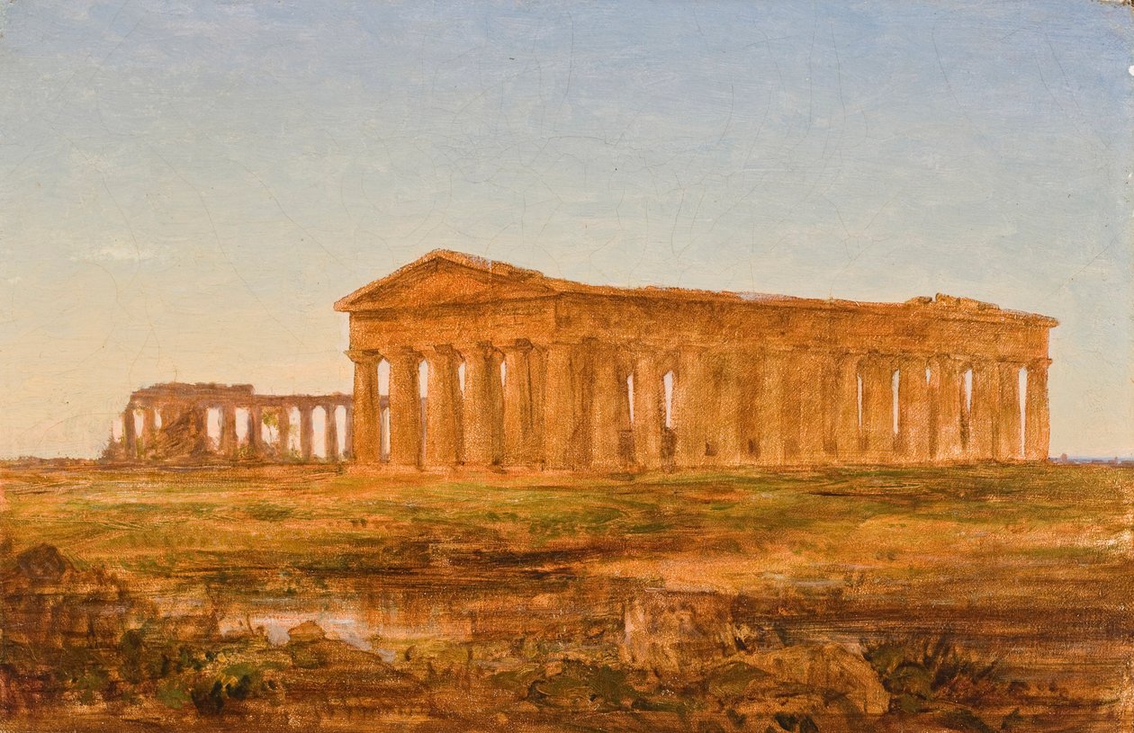 El Templo de Neptuno, Paestum, 1847 de John Frederick Kensett