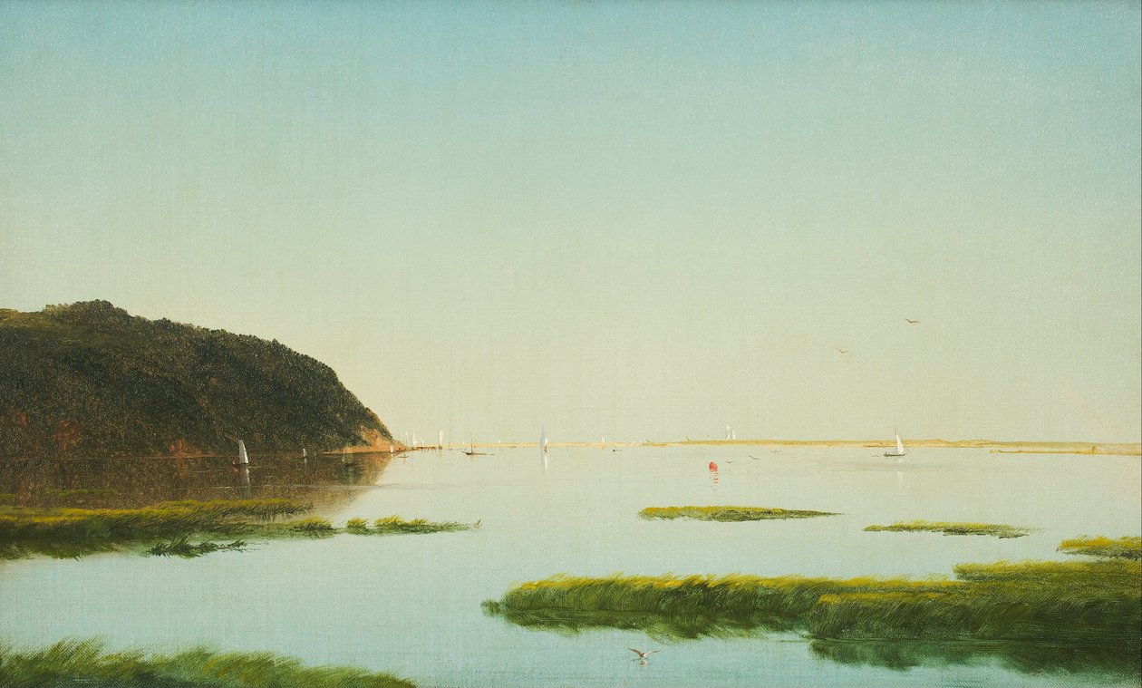 Vista del río Shrewsbury, Nueva Jersey de John Frederick Kensett