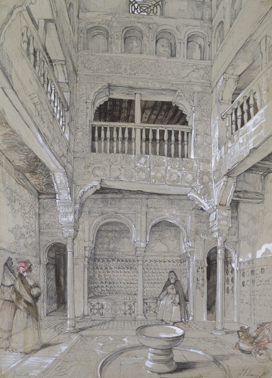 Entrada a los Baños de la Alhambra de John Frederick Lewis