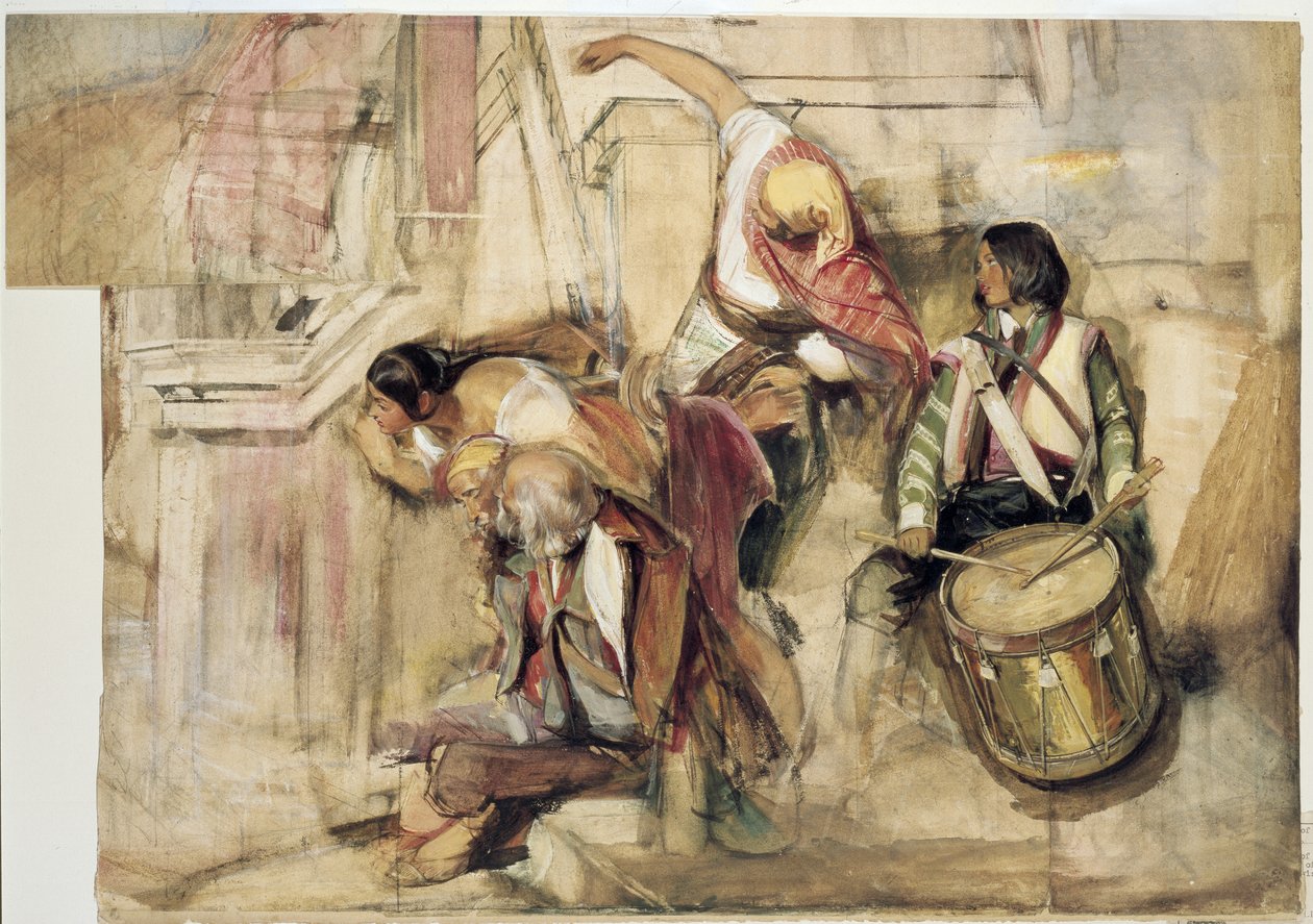 Estudio para la proclamación de Don Carlos de John Frederick Lewis