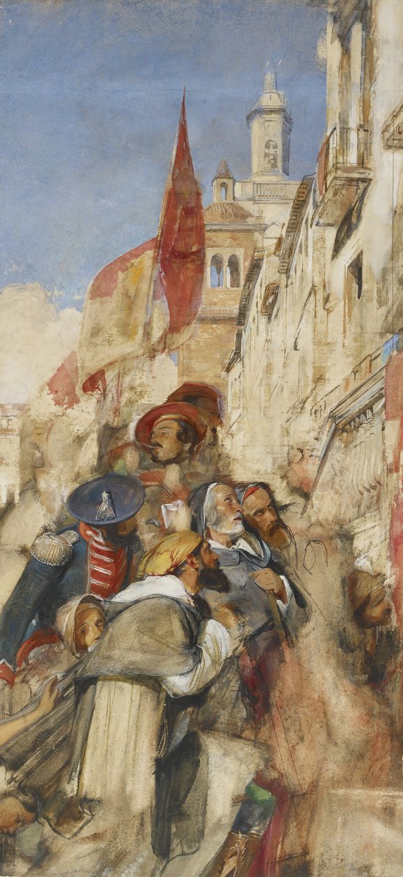 Estudio para la Proclamación de Don Carlos de John Frederick Lewis