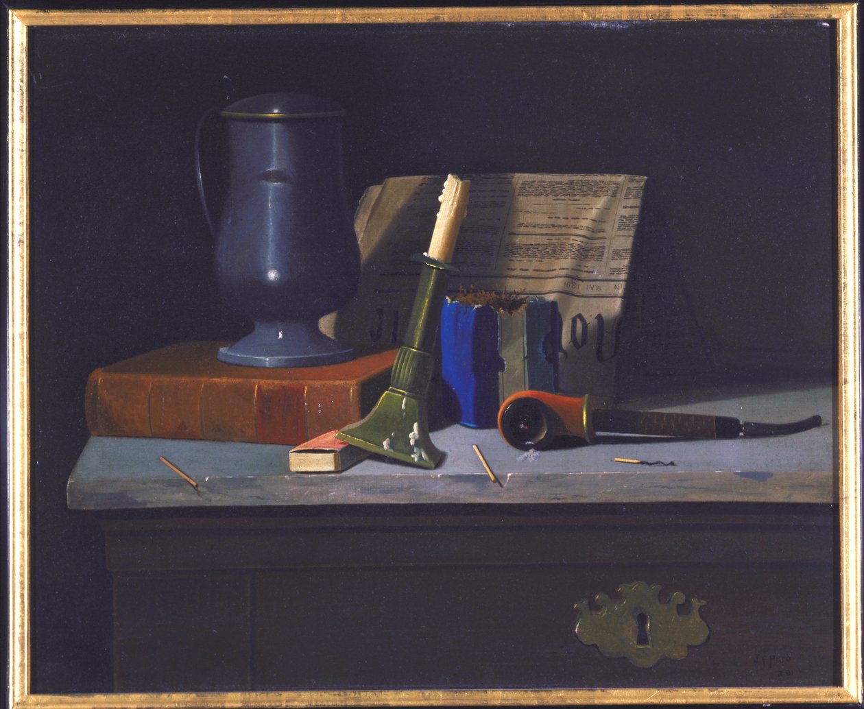 El estante lleno, c.1891 de John Frederick Peto