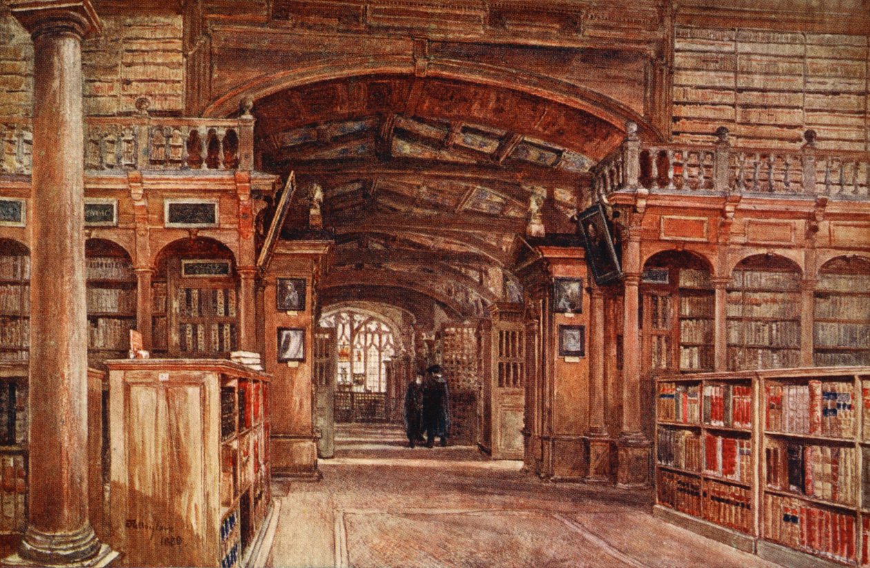 Interior de la Biblioteca Bodleiana, 1903 de John Fulleylove