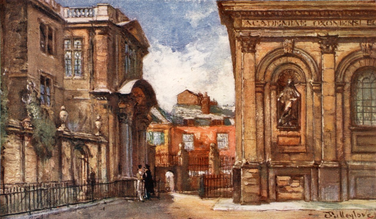 El viejo museo Ashmolean y el teatro Sheldonian, 1903 de John Fulleylove